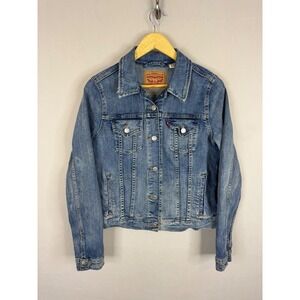 Levis Womens Original Trucker Denim Jacket Medium Wash Blue 29945-0020 Large